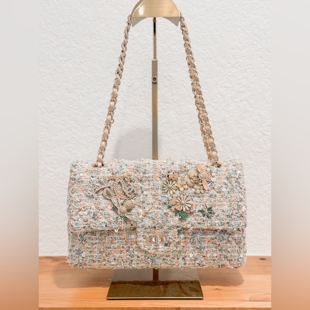 Chanel Garden Party Reissue Medium Double Flap